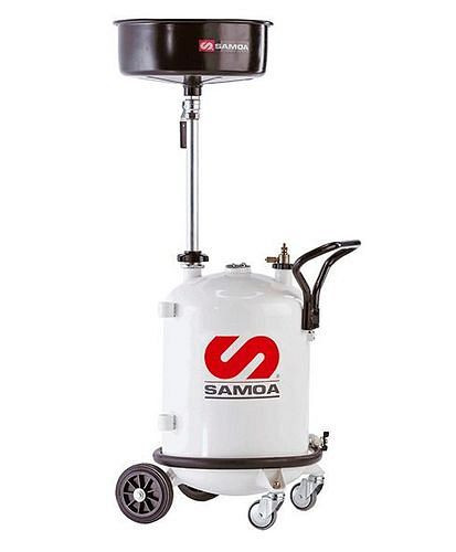 Collecteur mobile d'huiles usées DENIOS, avec entonnoir de collecte, 70 litres, avec tuyau de refoulement, 305381