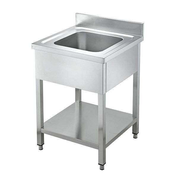 Table évier Vaiotec TOPLINE 600 / 1 vasque, plan de travail épaisseur 40 mm, 60x60x85 cm, 10432