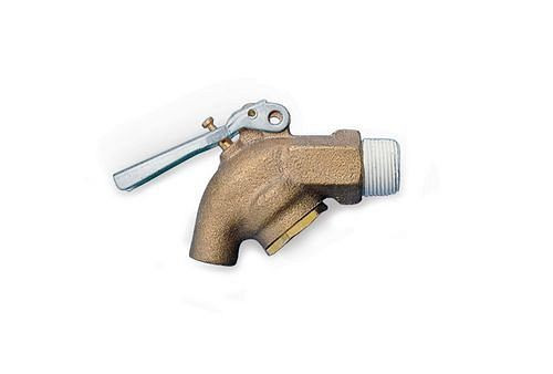 Robinet laiton DENIOS 3/4", pour liquides agressifs, temporisé, 117-195