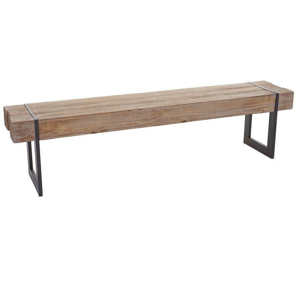Banc Mendler HWC-A15, banc de salle à manger, bois de sapin massif rustique, couleur naturelle 180cm, 56896