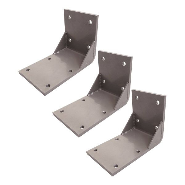 Mendler set de 3 adaptateurs de plafond pour store cassette T124, adaptateur de support de montage au plafond, gris, 3x76439