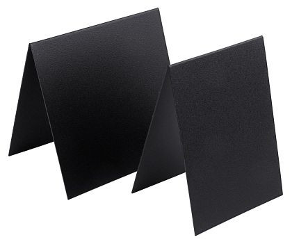 Tableau d'affichage de toit Contacto 10x10 cm noir, inscriptible, paquet de 10, 6770/100