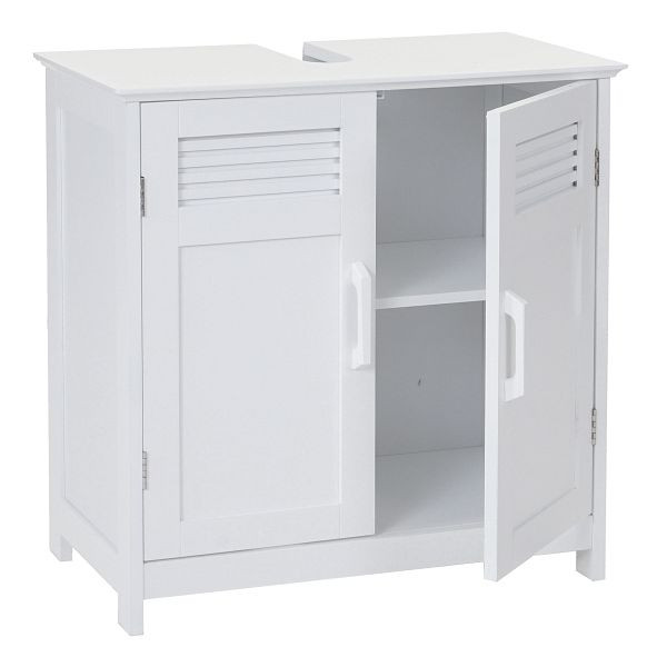 Mendler HWC-A85 meuble sous vasque, meuble de salle de bain 60x60x30cm, blanc, 60372