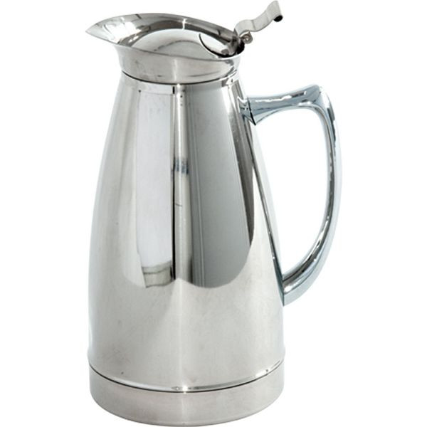 Pichet sous vide Stalgast, acier inoxydable, 1,5 litre, avec couvercle à charnière, BB0711150