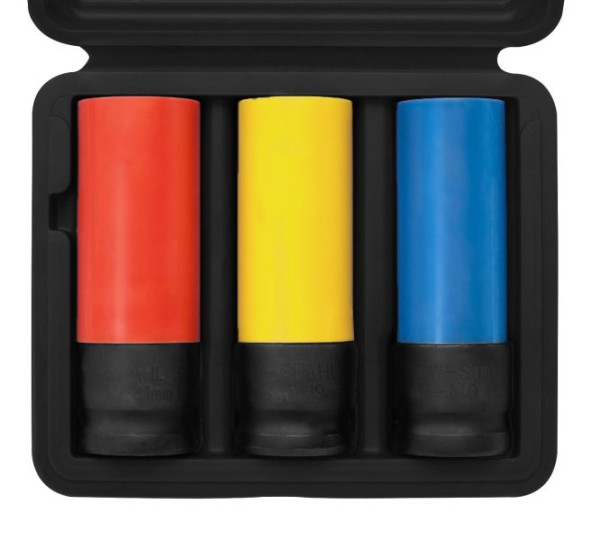 Inserts d'écrou de roue en acier SW, 1/2", 17, 19, 21 mm, 3 pièces, 07870L