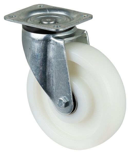 Roulette pour charges lourdes BS Rolls, largeur de roue 50 mm, Ø roue 200 mm, capacité de charge 1200 kg, bande de roulement/corps de roue plastique, roulements à billes, L600.B15.201