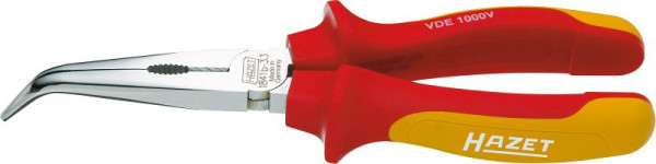 Pince plate ronde Hazet, double isolation, norme : IEC 60900:2018, DIN ISO 5745, surface : chromé brillant, double isolation, longueur totale : 200 mm, 1841BVDE-33