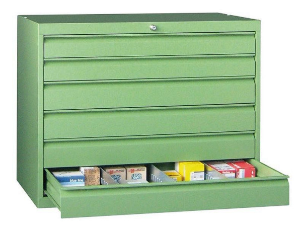 Bloc tiroir Pavoy 800/600/1023, serrure à cylindre rotatif robuste, 8x75, 1x100, 43456-080-011-910905