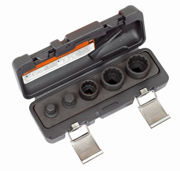 Jeu de douilles et embouts à chocs 1/2" Bahco (embouts 14+17mm, inserts 24,30,32mm), BT15P5