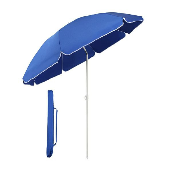 Parasol rond Sekey® 160 cm, couleur : bleu, 39916068