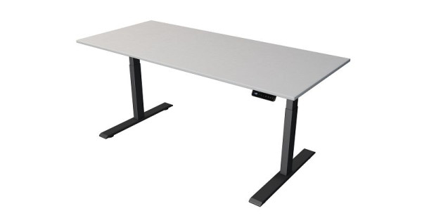 Kerkmann table debout/assise L 1800 x P 800 mm, anthracite, réglable en hauteur électriquement de 630 à 1270 mm, gris clair/anthracite, 10271611