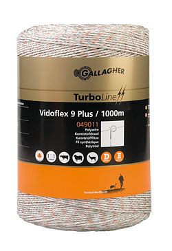Gallagher Vidoflex 9 TurboLine TurboLine Plus 1000m blanc (torsadé), 049011