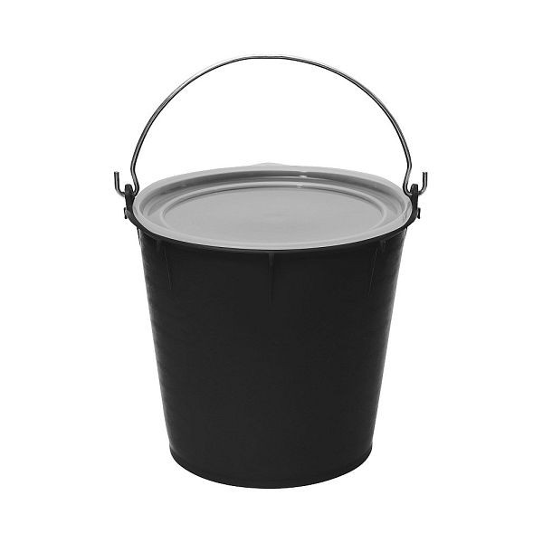 Seau d'alimentation Growi 7 litres, sans couvercle, alimentaire, Ø 320 mm, hauteur 250 mm, noir, 10062965