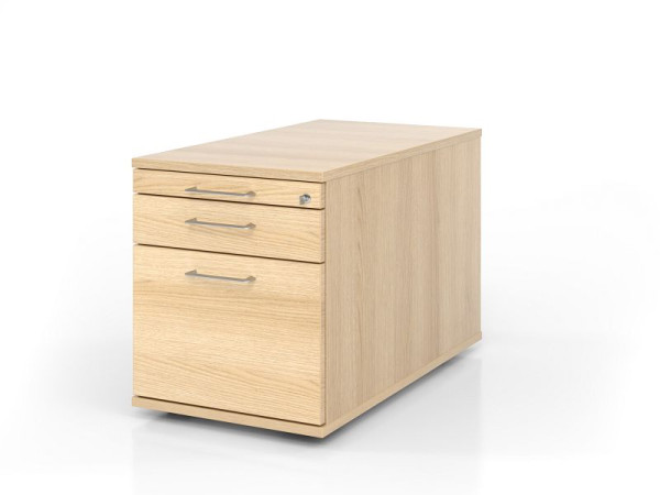 Conteneur roulant Hammerbacher TC20 BS, profondeur 80, corps : chêne / façade : chêne, 42,8 x 51,2 x 80 cm, 1/2/6 HE, VTC20/E/E/BS