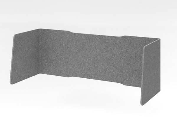 Enceinte acoustique Hammerbacher, 3 côtés, pliée, 174x65 cm, VARE6018/5