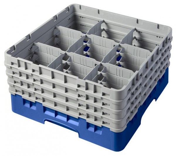 Panier de lavage Cambro 9 compartiments Camrack® 21,5 cm bleu, lot de 2, 9S800168
