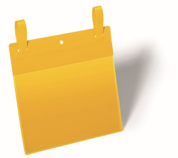 Sac boîte en filet DURABLE avec rabat, jaune, A5 paysage, paquet de 50, 174904