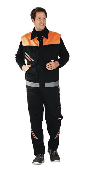 Gilet Planam Visline, noir/orange/zinc, taille XL, 2461056