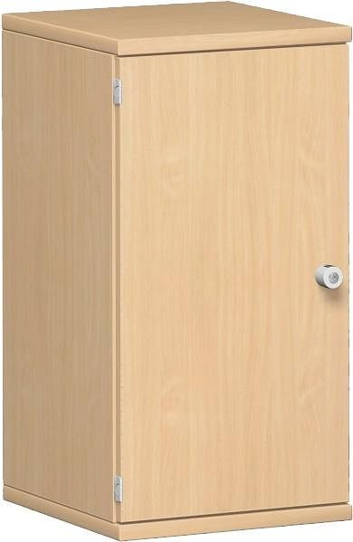 geramöbel armoire à portes battantes 1 étagère décorative, verrouillable, serrure à droite, 400x425x768, hêtre/hêtre, N-10DR204-BB
