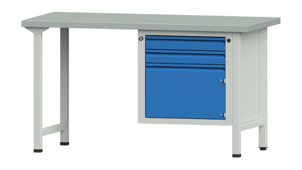 Etablis ANKE Etabli combiné, modèle 702 E, 1500 x 700 x 840 mm, RAL 7035/5012, ZBP 40 mm, 510.514