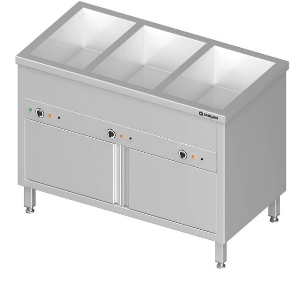 Meuble bain-marie Stalgast avec fond fermé et bacs séparés pour 2x GN1/760x600x850 mm, VBM08605