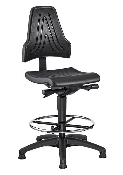 Siège de travail pivotant Mey W29-H-PU-FR5, réglable en hauteur, 13502