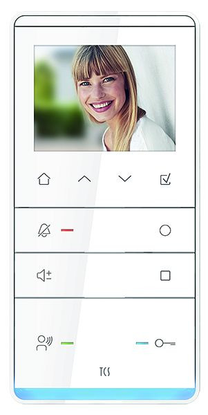 Platine intérieure IP vidéo TCS pour conversation mains libres série TASTA avec passe-partout blanc, montage en saillie blanc, IVW5411-0145