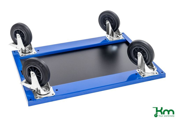 Roulettes de rechange Kongamek 200 mm, 4 roulettes pivotantes, dont 2 avec frein, KM143-3