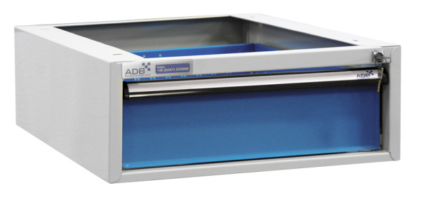 Tiroir simple ADB, couleur gris clair/bleu clair, 52540