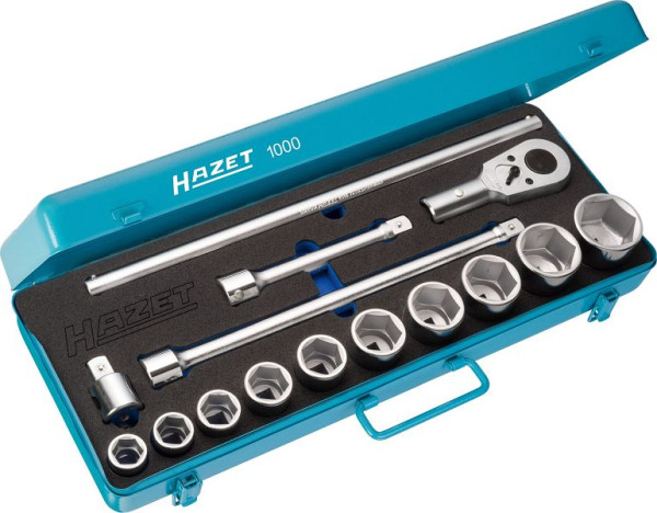 Jeu de clés à douilles Hazet, carré creux 20 mm (3/4 pouce), profil extérieur à double hexagone, 1000