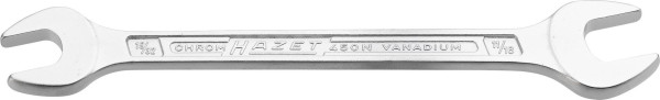 Clé à fourche double Hazet, profil 6 pans extérieur, 19/32 x 11/16 ", 450NA-19/32X11/16V