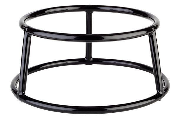 Support de buffet APS -MULTI ROUND-, Ø 15,5 / 18 cm, hauteur : 8 cm, métal, revêtement noir, avec revêtement en caoutchouc antidérapant, 33269