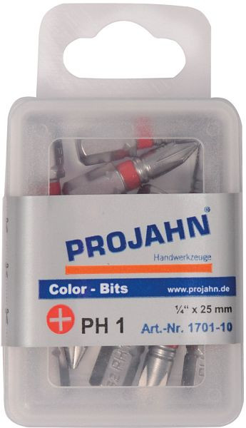 Embout marqué Projahn 1/4" L25 mm Phillips Nr 3 paquet de 10, 1703-10