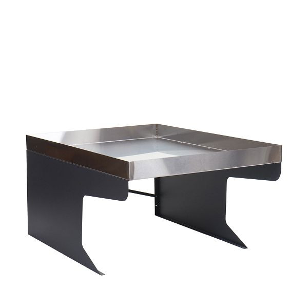 Garage pour tondeuse robot Mendler XL avec jardinière HWC-G60, abri de toit pour tondeuse à gazon, métal 47x70x100cm, acier inoxydable, anthracite, 96824