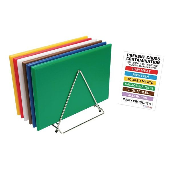 Ensemble de planches à découper extra épaisses Hygiplas avec support et affiche, CH301