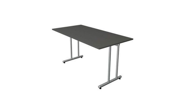 Kerkmann bureau bureau à domicile L 1400 x P 700 avec pied en C, anthracite, 11188313