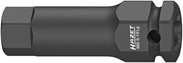Hazet Impact Machine Tournevis Douille, Carré Creux 12,5 mm, Profil à Six pans creux, 19 mm, Long, 985S-19LG