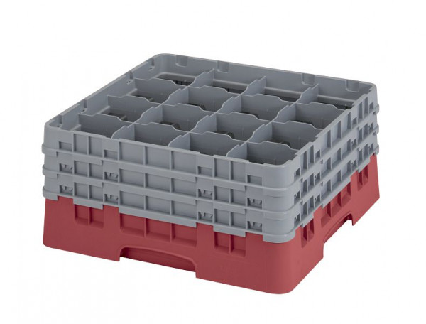 Panier de lavage Cambro 16 compartiments Camrack® hauteur: 19 cm canneberge, SU: 3 pièces, 16S738416