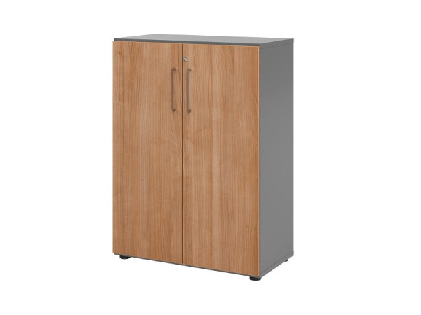 Armoire Hammerbacher 3OH 938T3 graphite/noyer, 80 x 42 x 110 cm, V938T3/G/N/BS