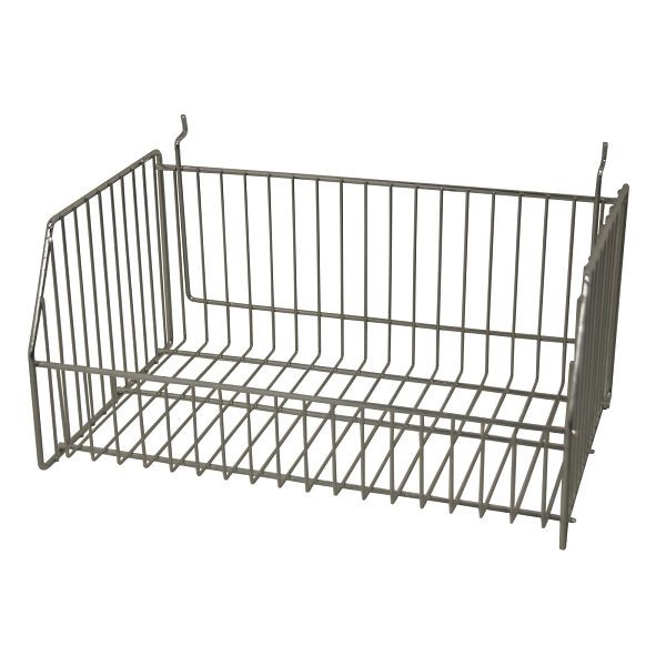 Corbeille métallique ADB à accrocher sur un mur perforé, petite/Dimensions : 470mm x 300mm x 220mm, 23247