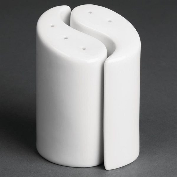 Salière et poivrière Olympia Whiteware Ying et Yang 9,5 cm, UE: 12 pièces, Y107