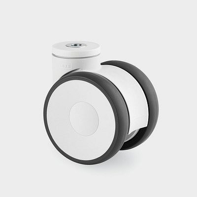 Roulette pivotante TENTE-ROLLEN, roue Ø 100 mm, capacité de charge 100 kg, hauteur 118 mm, A 92 Shore, 5940UAP100P30-11 RAL9002