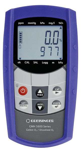 Greisinger GMH 5630 Appareil de mesure portatif étanche d'O2 dissous sans accessoires, 606880