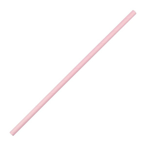 Pailles en papier compostables roses compostables Fiesta (lot de 250), FB139