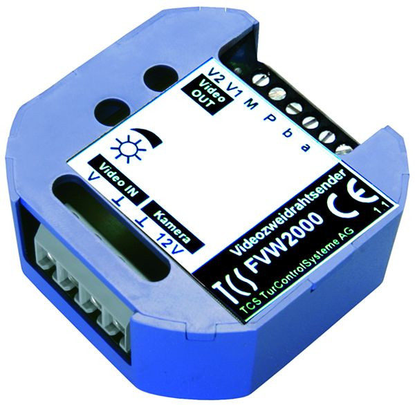 Transmetteur vidéo bifilaire TCS pour le raccordement de caméras d'autres fabricants, encastré, FVW2000-0600