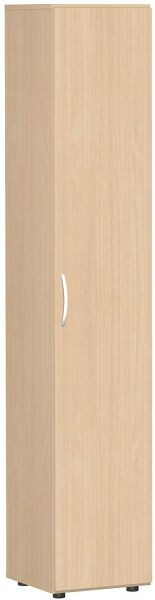 armoire à portes battantes geramöbel avec pieds, poignée gauche ou droite, amortisseur de porte inclus, non verrouillable, 400x420x2160, hêtre/hêtre, S-346100-BB