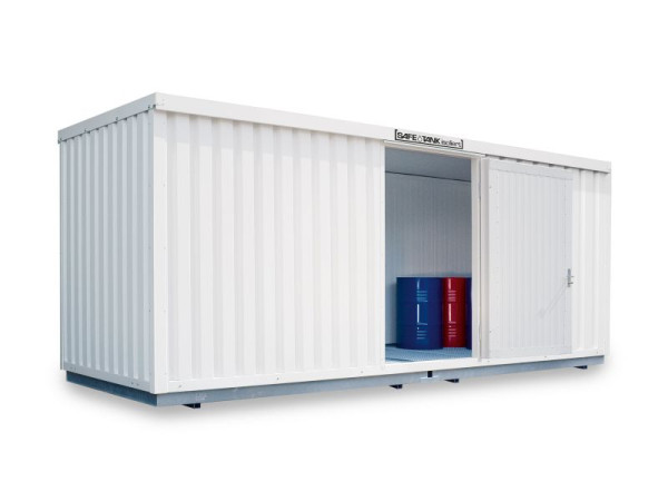SÄBU SAFE Tank STI 1900, isolé, assemblé, plastifié RAL 9002, 6 080 x 2 170 x 2 560 mm