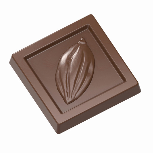 Moule à chocolat Schneider - fève de cacao, 275 x 135 x 24 mm / 31,5 x 31,5 x 5 mm, 5 g, 3 x 7 pièces, 421901