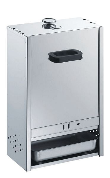Four à fumer Peetz en acier inoxydable avec glissière, HxLxP: 57cm x 39cm x 28cm, 41039