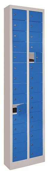 Armoire petit compartiment Pavoy 1950/200/460, serrure à barillet, 2 x 15 compartiments, portes lisses, 21228-046-115-910905